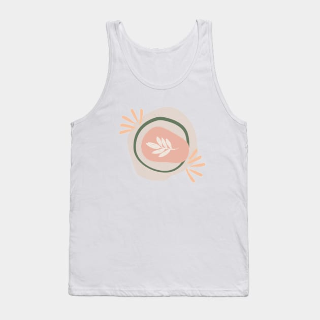 Paint flower beige pink cute abstract boho Tank Top by carolsalazar